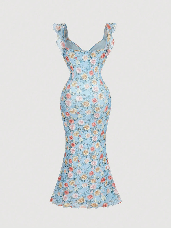 Rochie midi SHEIN, albastru