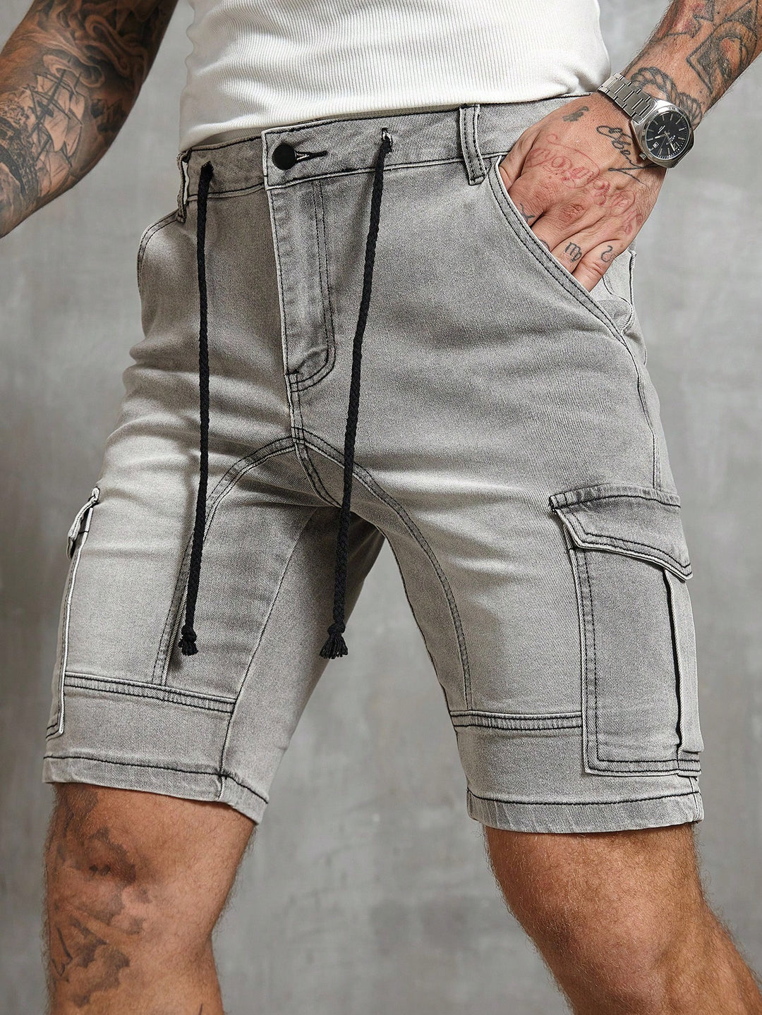 Pantaloni scurți SHEIN, gri