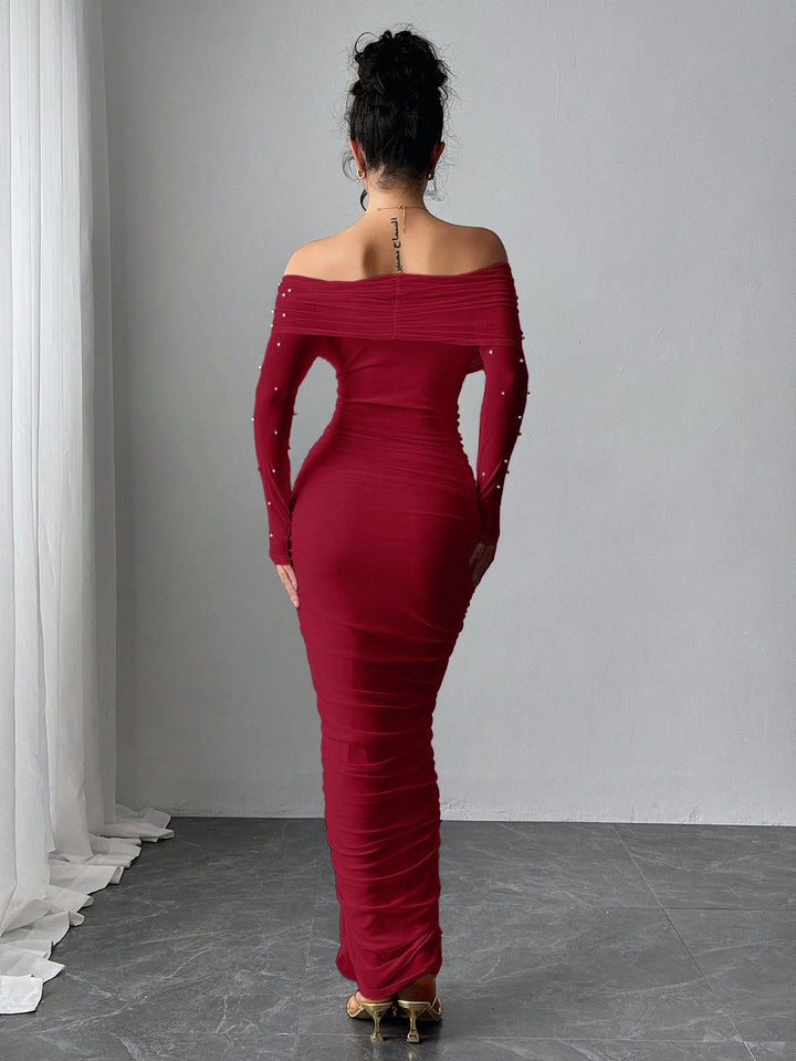 Rochie maxi SHEIN, vișiniu