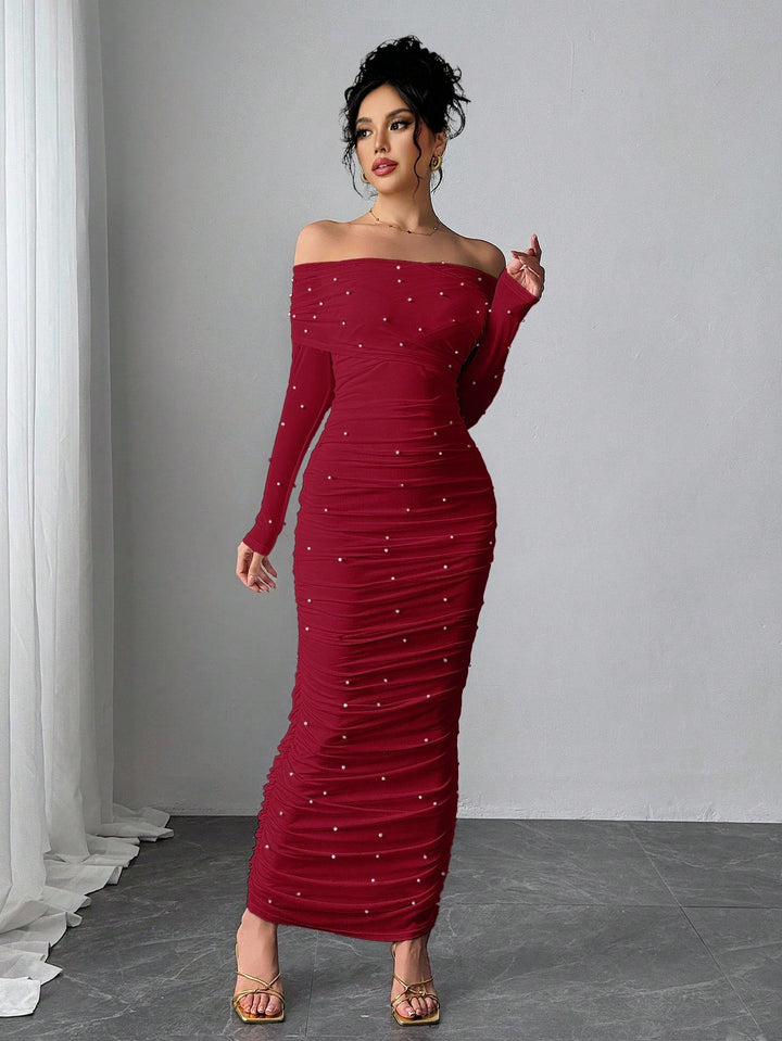 Rochie maxi SHEIN, vișiniu
