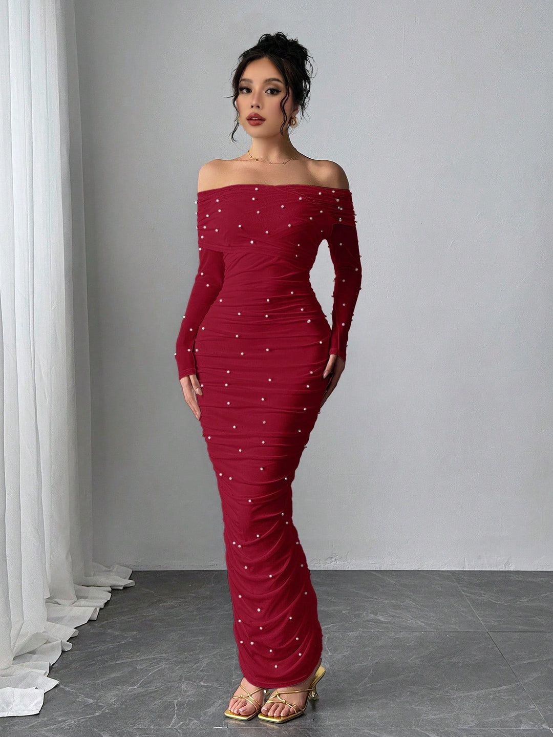 Rochie maxi SHEIN, vișiniu