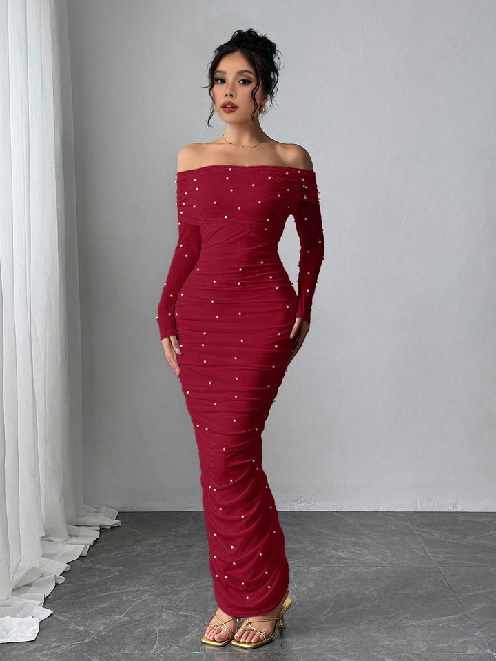 Rochie maxi SHEIN, vișiniu
