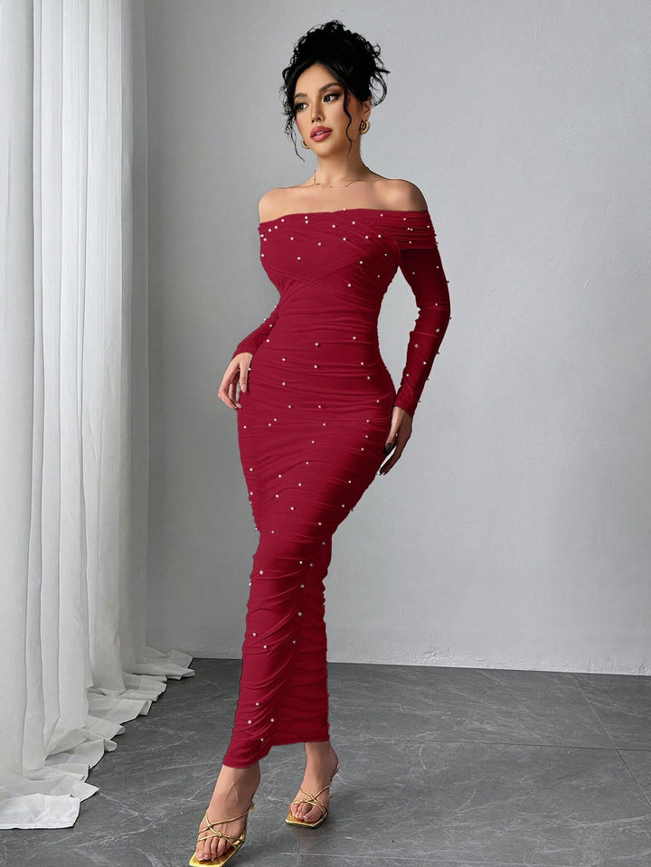 Rochie maxi SHEIN, vișiniu