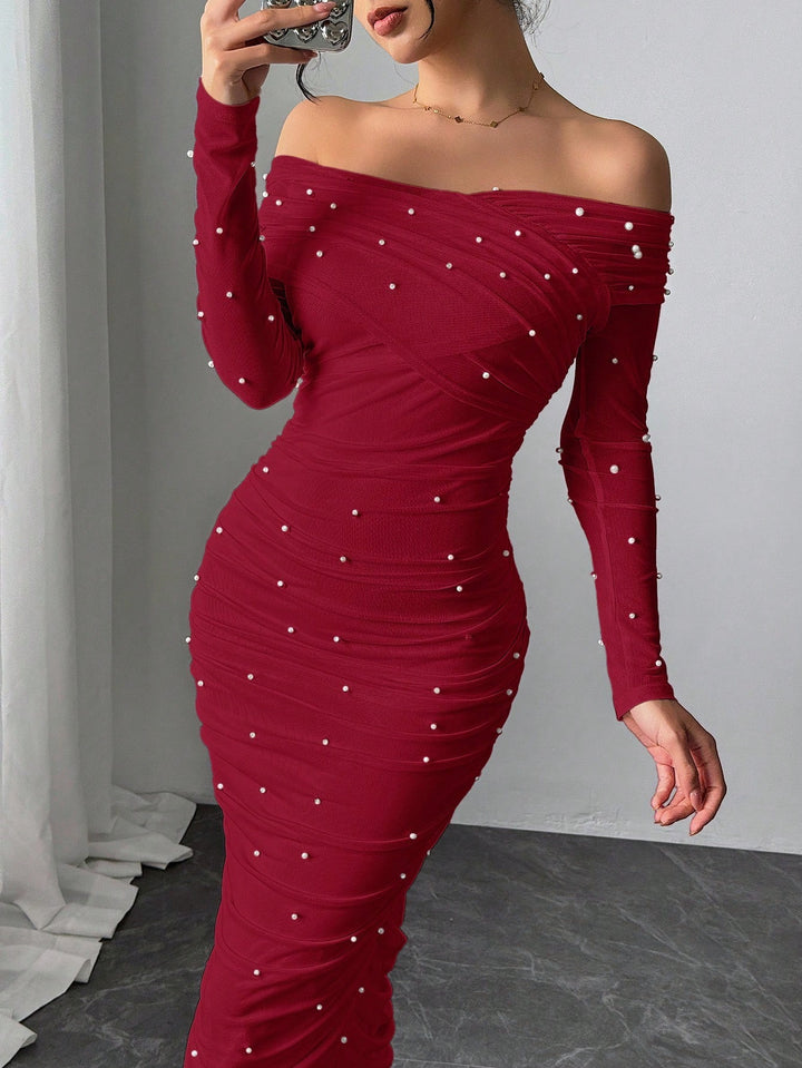 Rochie maxi SHEIN, vișiniu