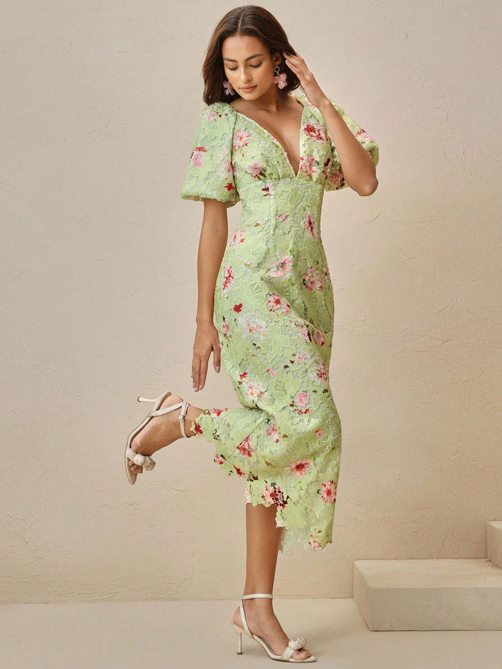 Rochie maxi SHEIN, verde