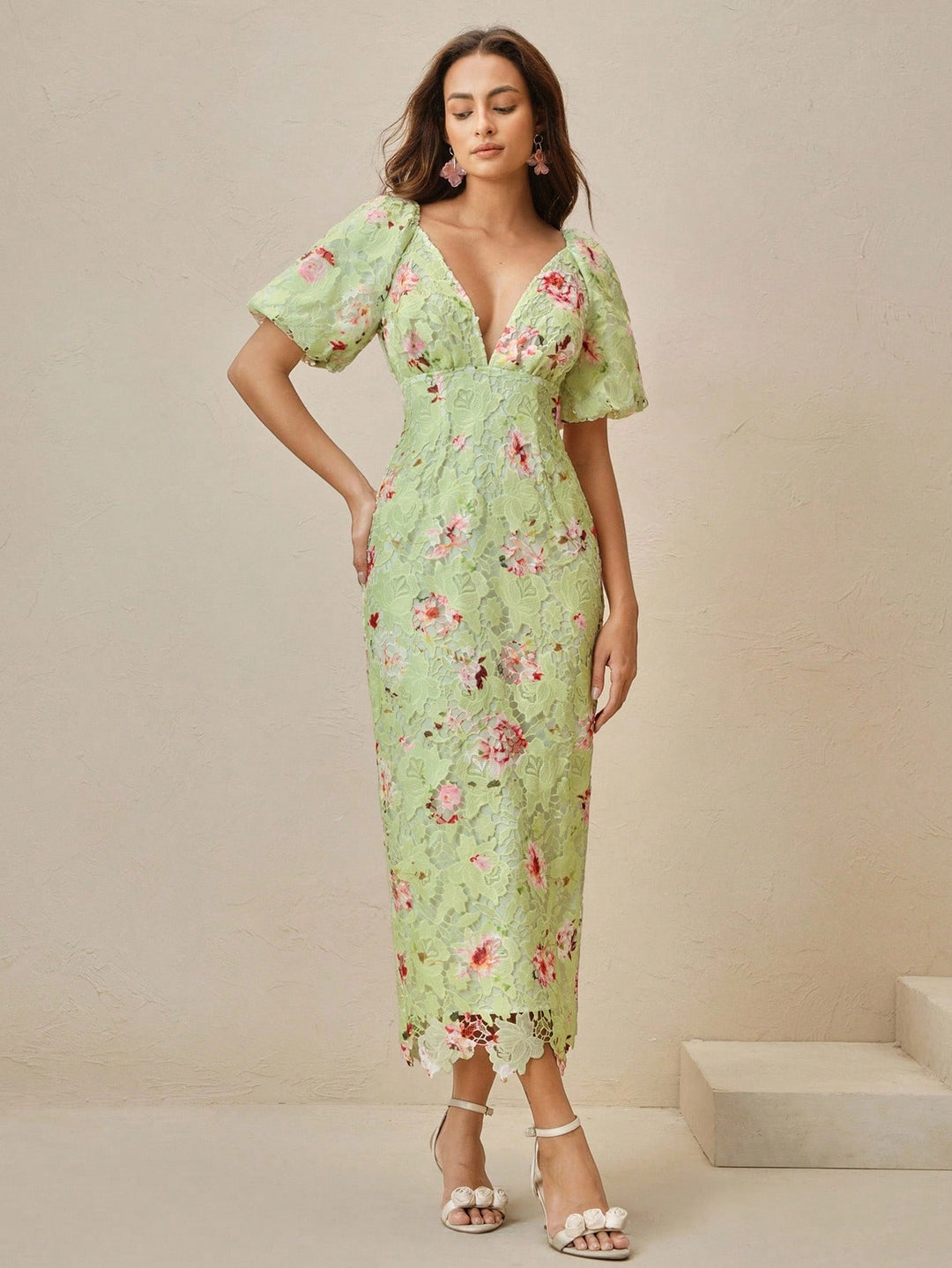 Rochie maxi SHEIN, verde