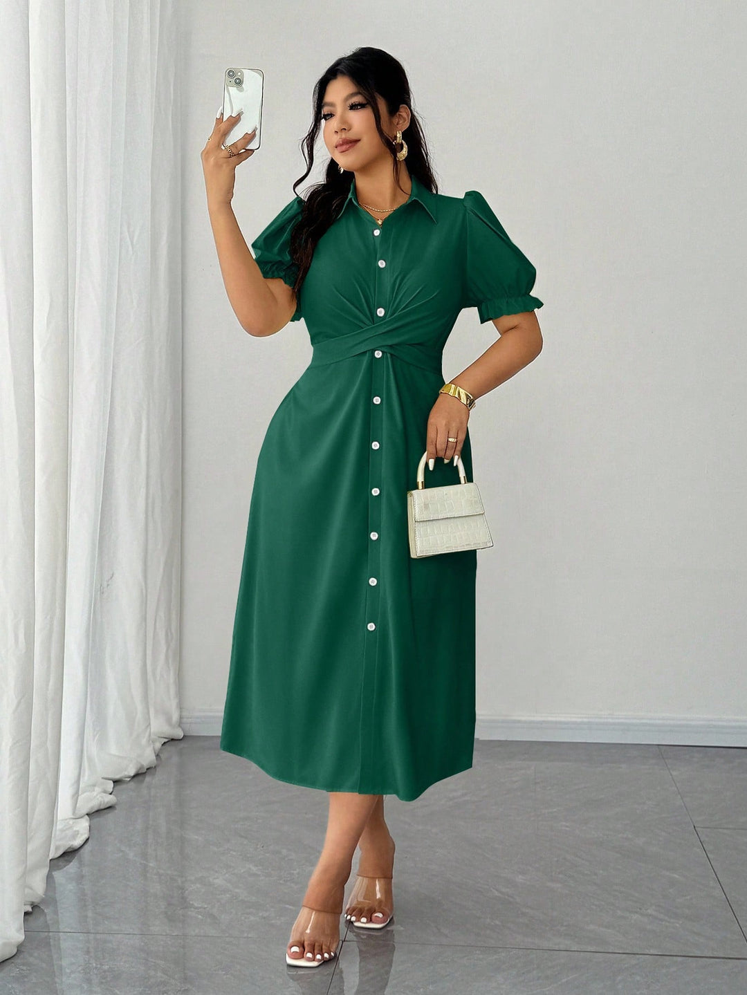 Rochie maxi SHEIN, verde