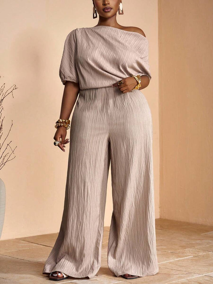 Salopetă lungă SHEIN, bej
