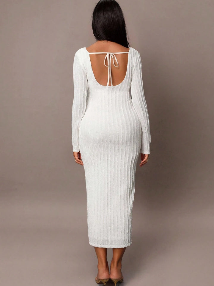 Rochie maxi Shein, crem