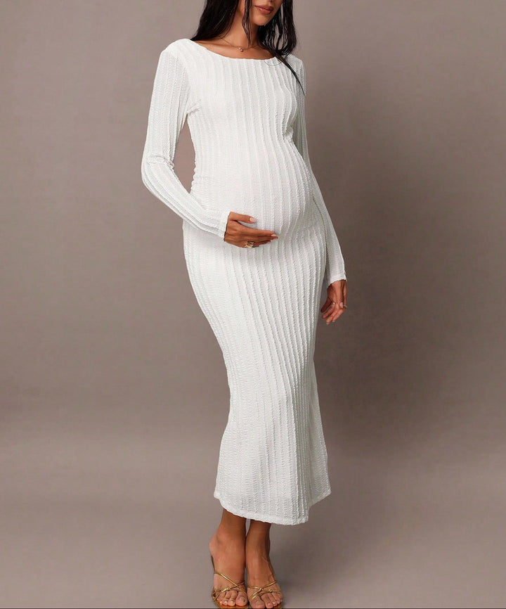 Rochie maxi Shein, crem