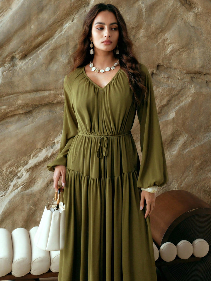 Rochie maxi SHEIN, verde