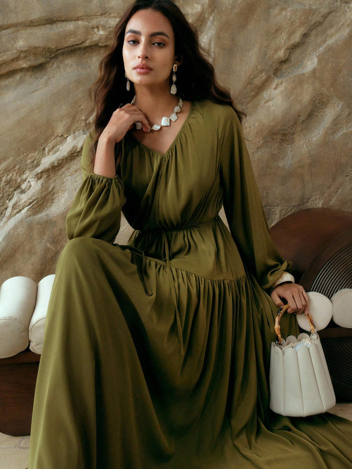 Rochie maxi SHEIN, verde