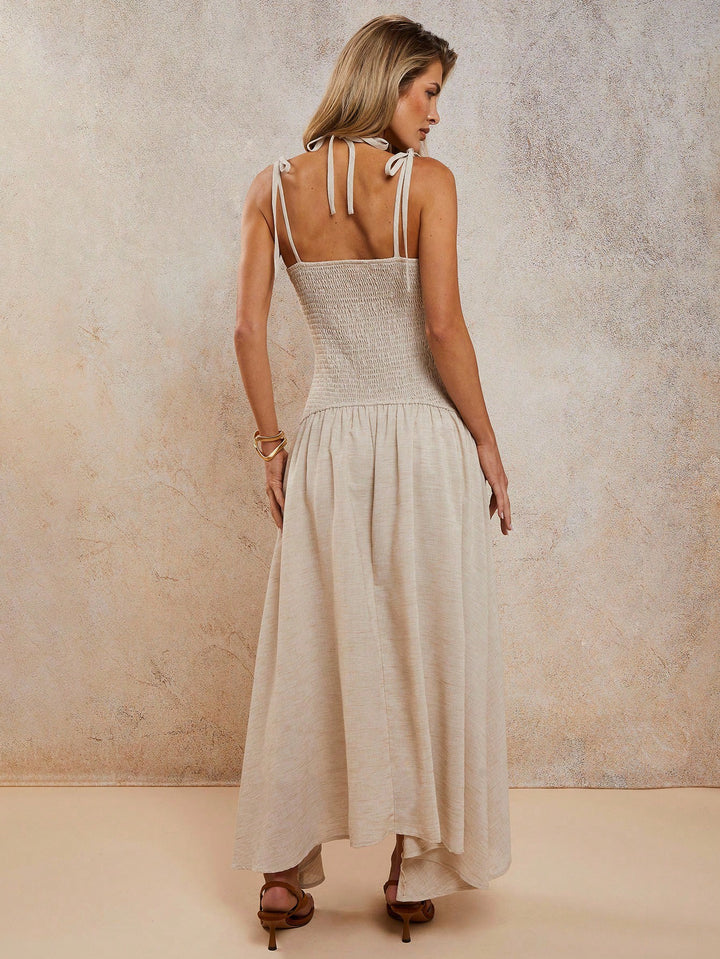 SHEIN maxi ruha, bézs