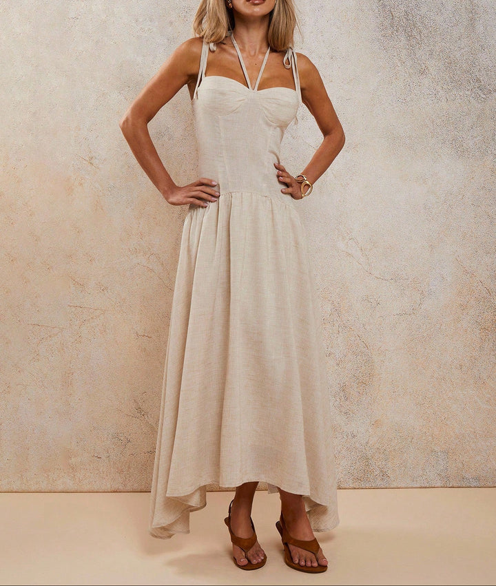 SHEIN maxi ruha, bézs