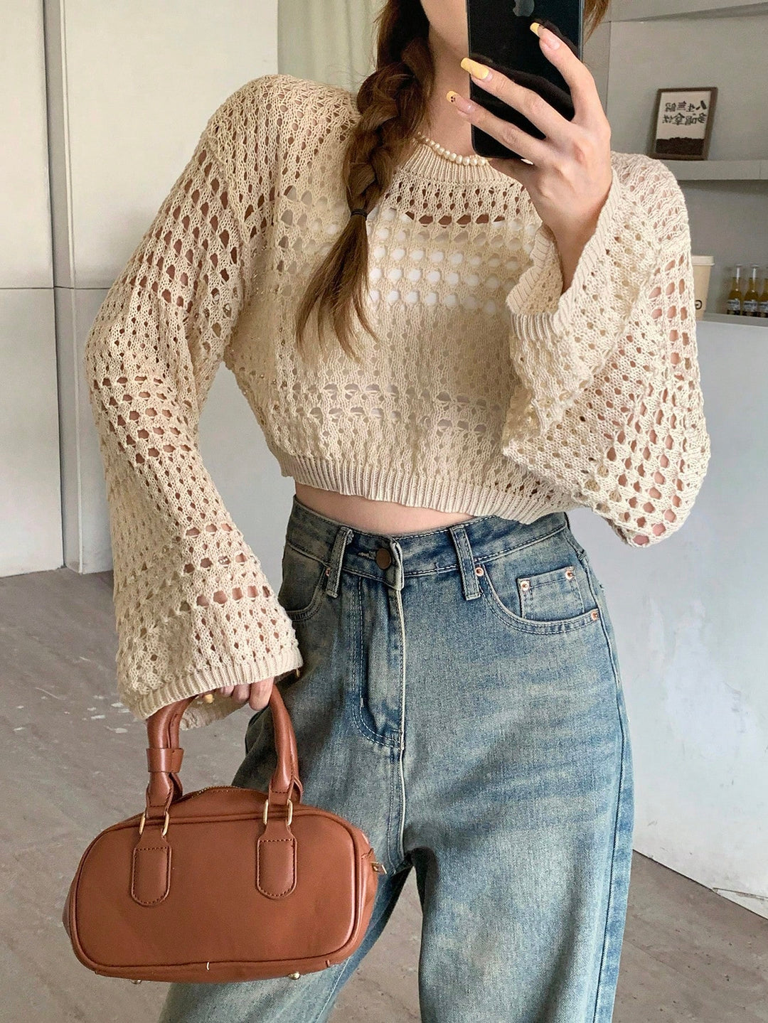 Bluză SHEIN, bej
