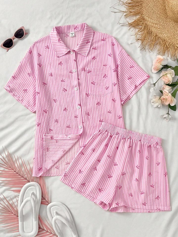 Set pijamale SHEIN, roz