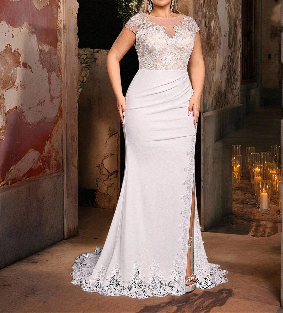 Rochie de ocazie și bridal SHEIN, alb