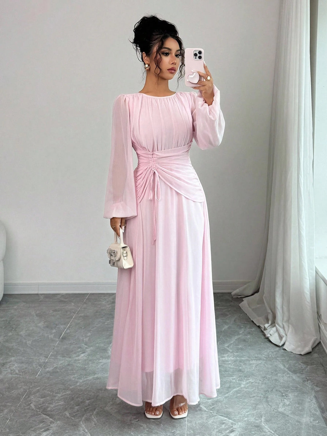 Rochie maxi SHEIN, roz