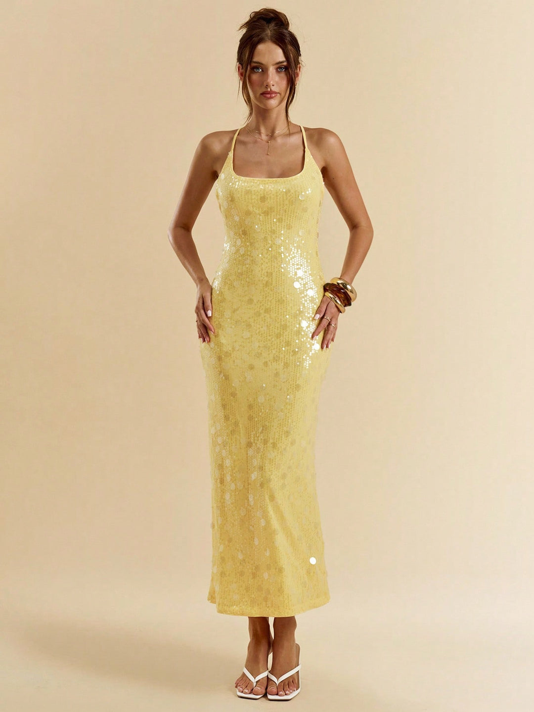 Rochie maxi SHEIN, galben
