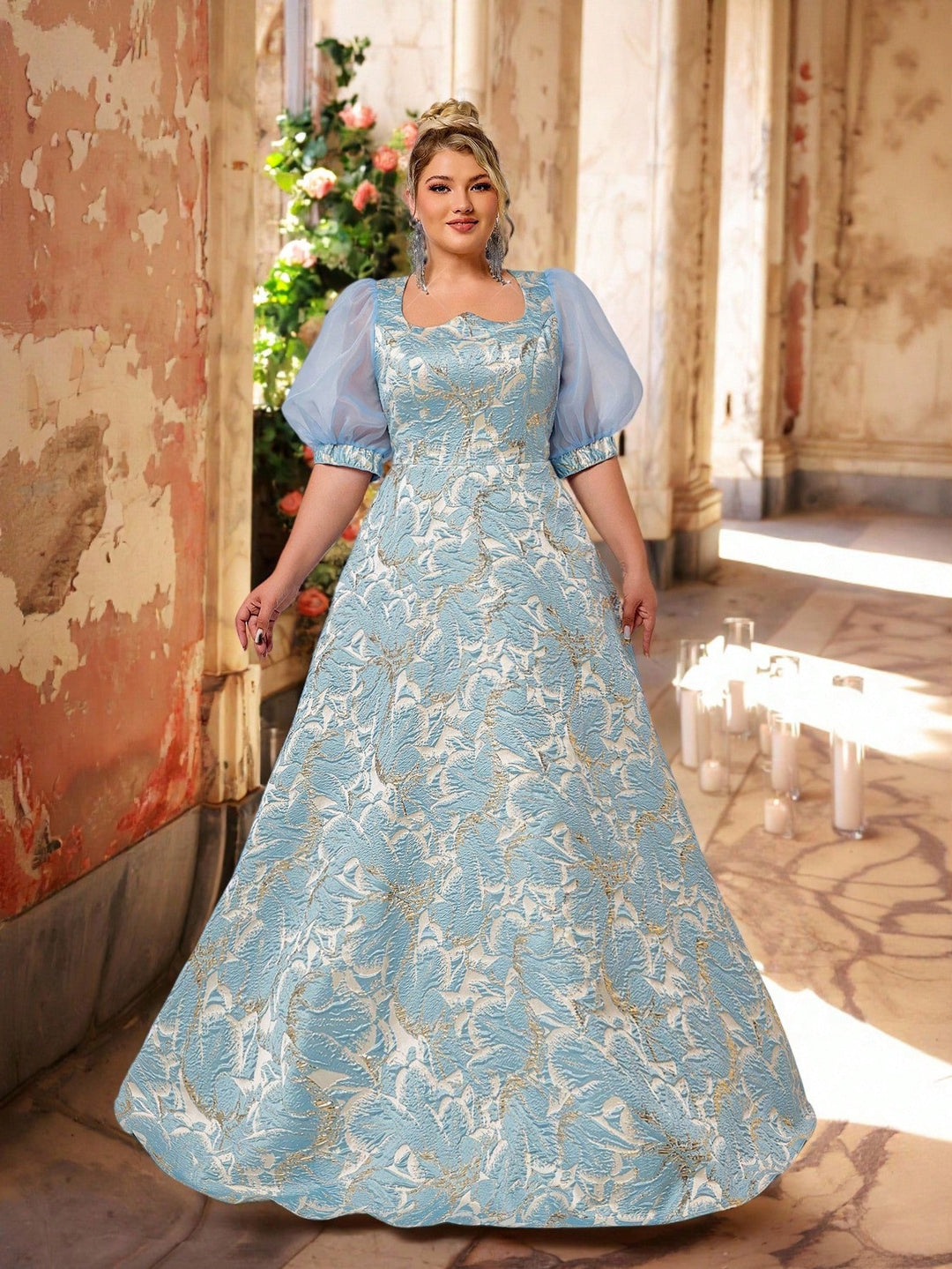 Rochie de ocazie SHEIN, albastru