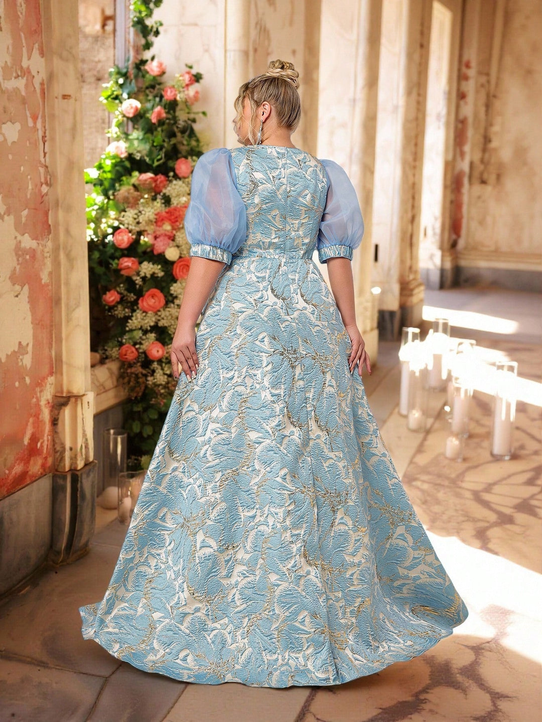 Rochie de ocazie SHEIN, albastru