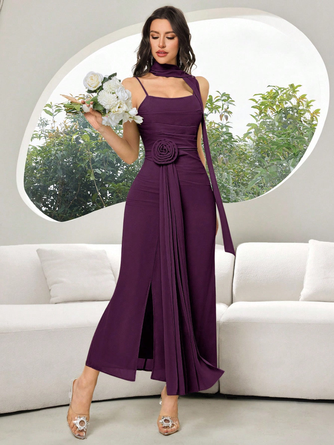 SHEIN maxi ruha, lila