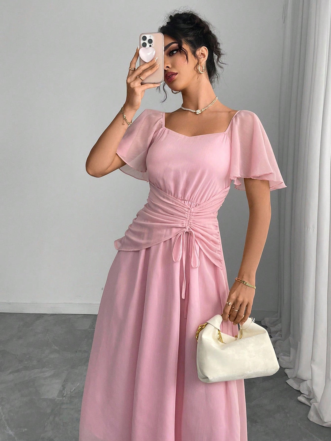 Rochie maxi SHEIN, roz