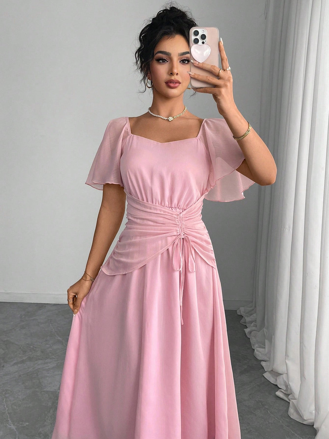 Rochie maxi SHEIN, roz