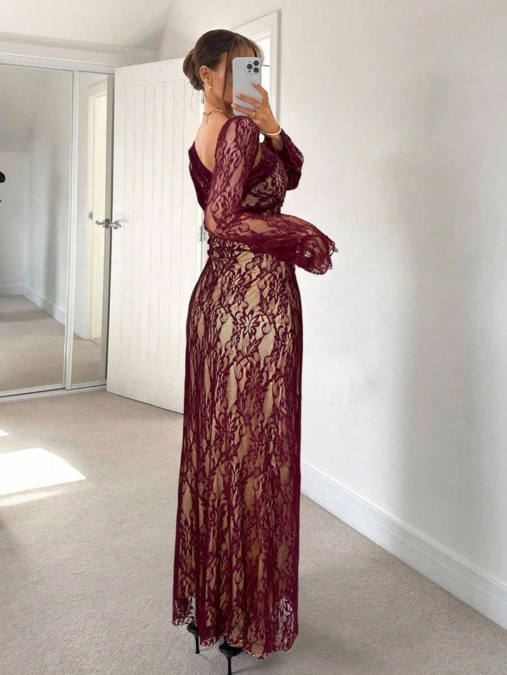 Rochie maxi SHEIN, vișiniu