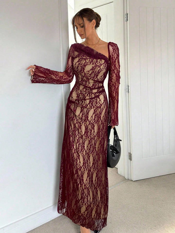 Rochie maxi SHEIN, vișiniu