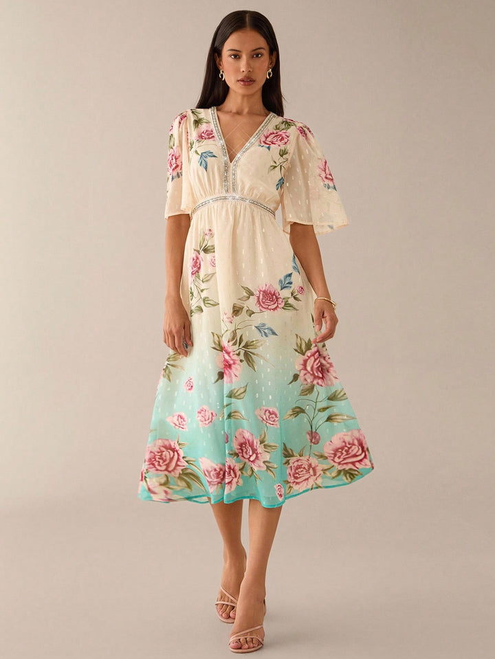 Rochie midi SHEIN, mix culori