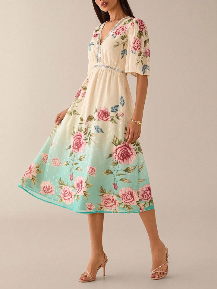 Rochie midi SHEIN, mix culori