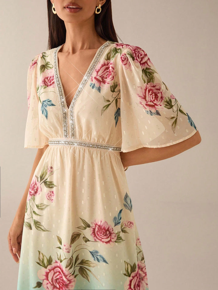 Rochie midi SHEIN, mix culori