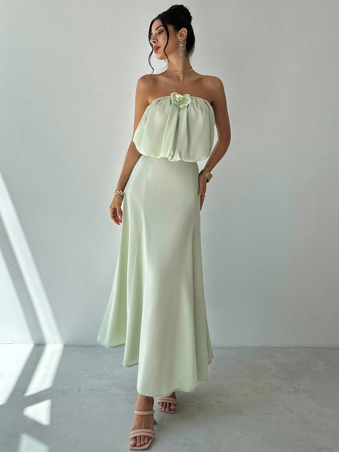 Rochie maxi SHEIN, verde