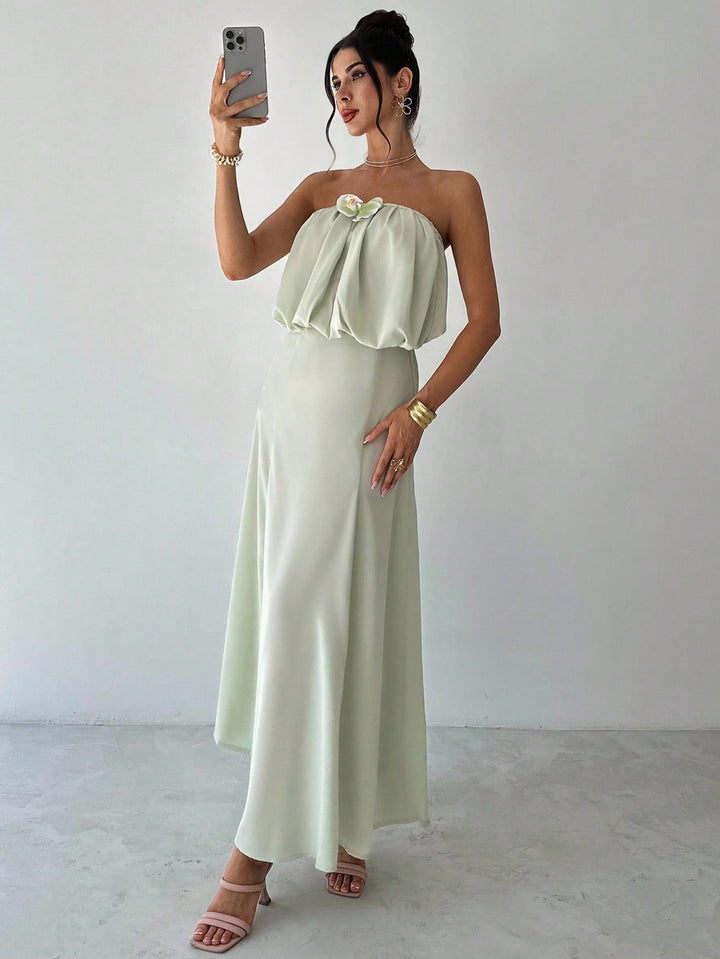 Rochie maxi SHEIN, verde
