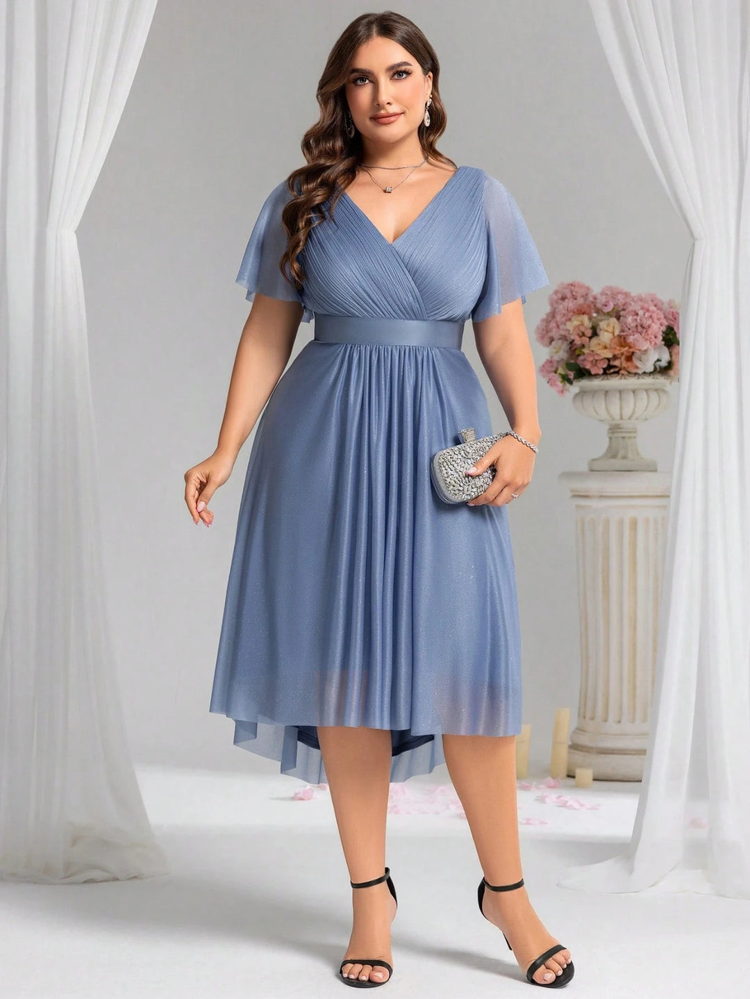 Rochie midi SHEIN, albastru