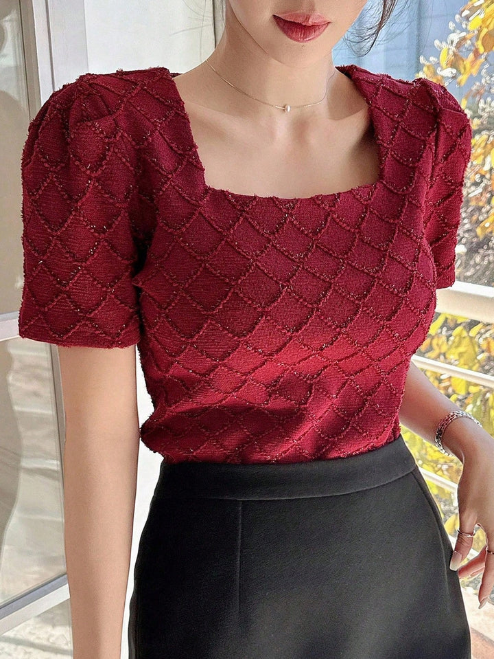 SHEIN póló, meggypiros
