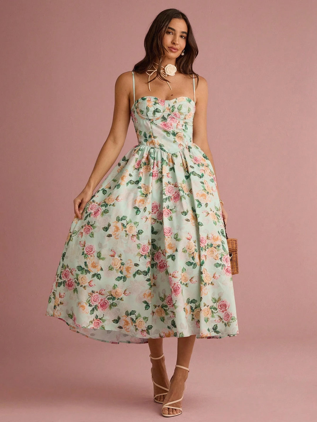 Rochie midi SHEIN, mix culori