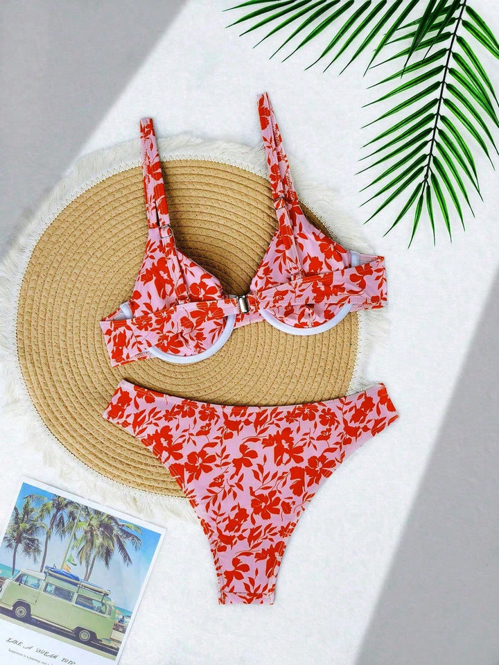 Set bikini SHEIN, roșu