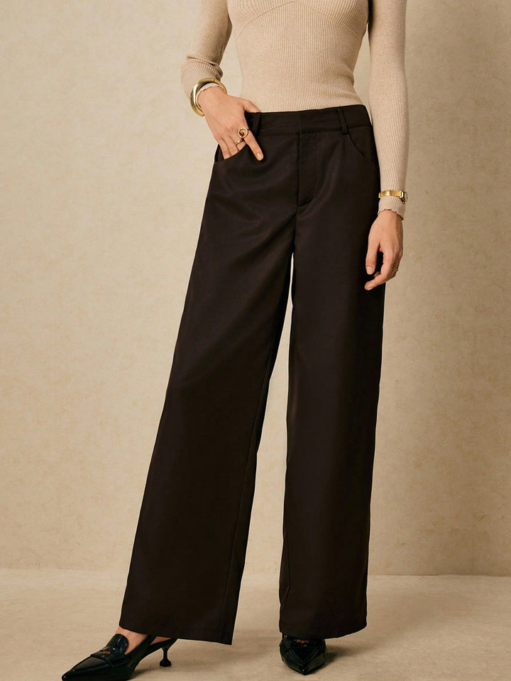 Pantaloni SHEIN, maro