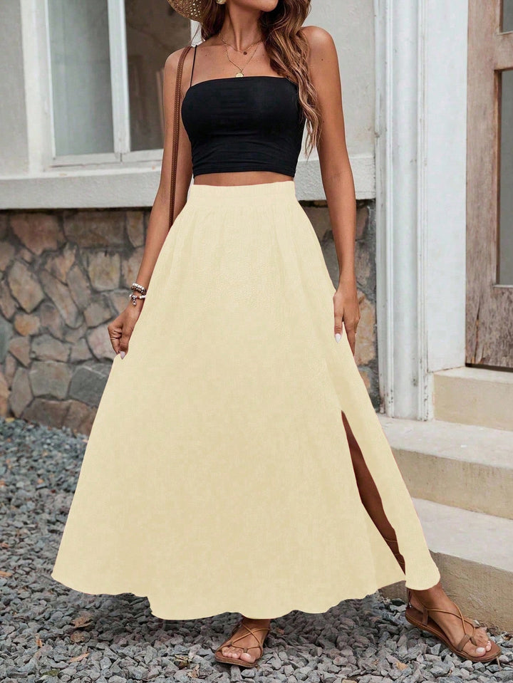 SHEIN maxi szoknya, krém