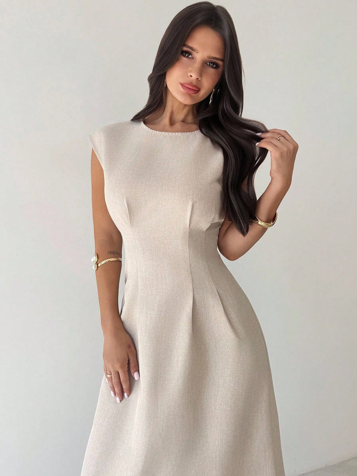 Rochie midi SHEIN, bej