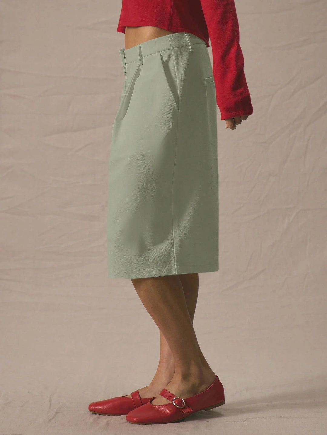 Pantaloni 3/4 SHEIN,verde