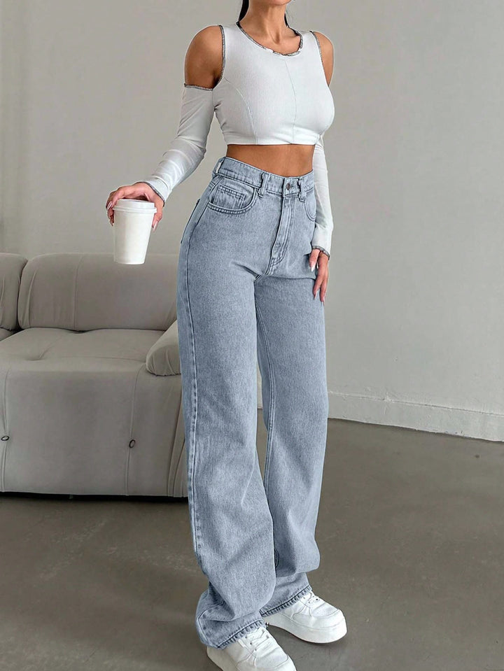 Jeans SHEIN, turcoaz