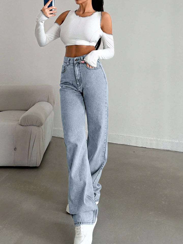 Jeans SHEIN, turcoaz