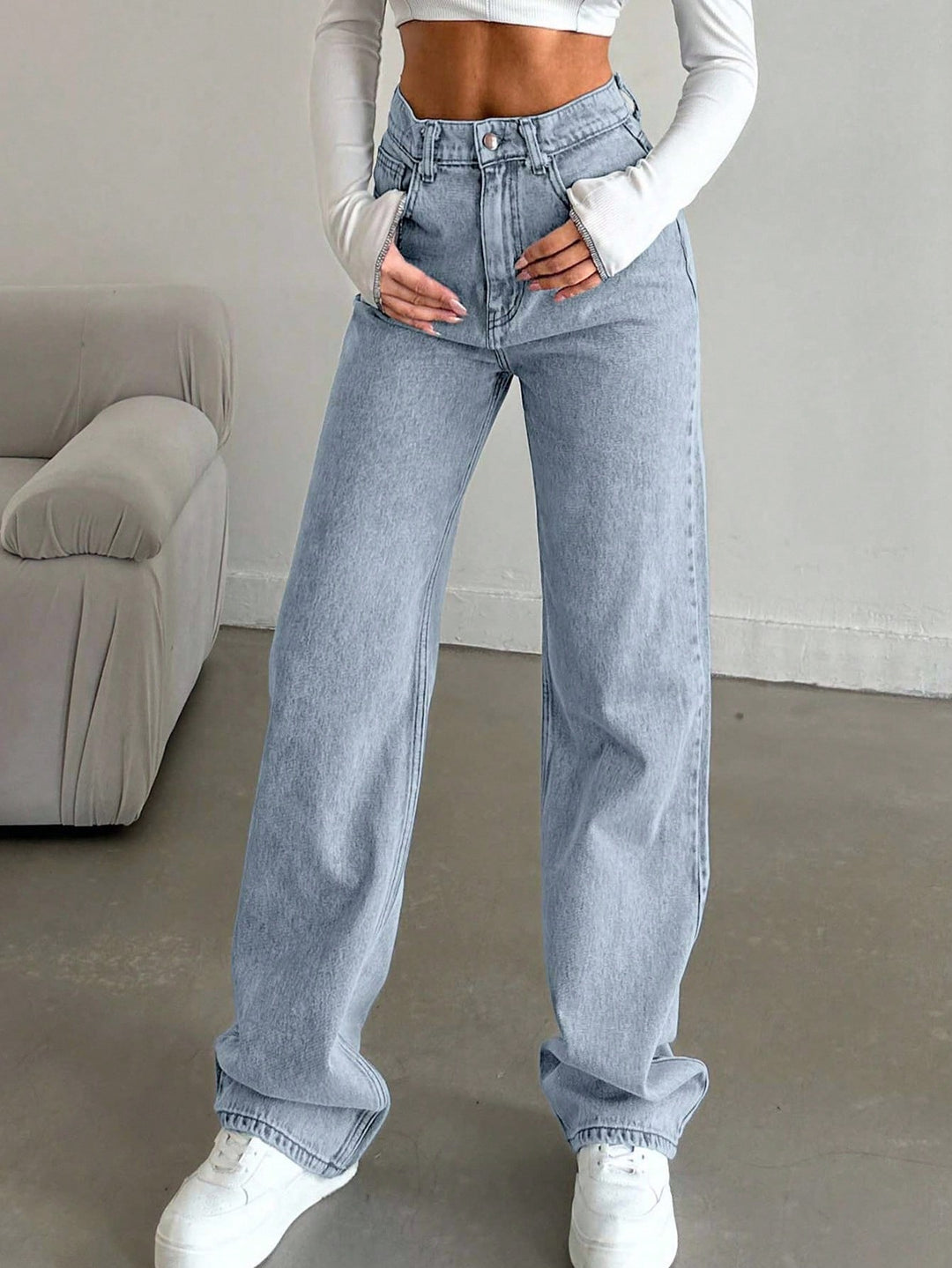 Jeans SHEIN, turcoaz