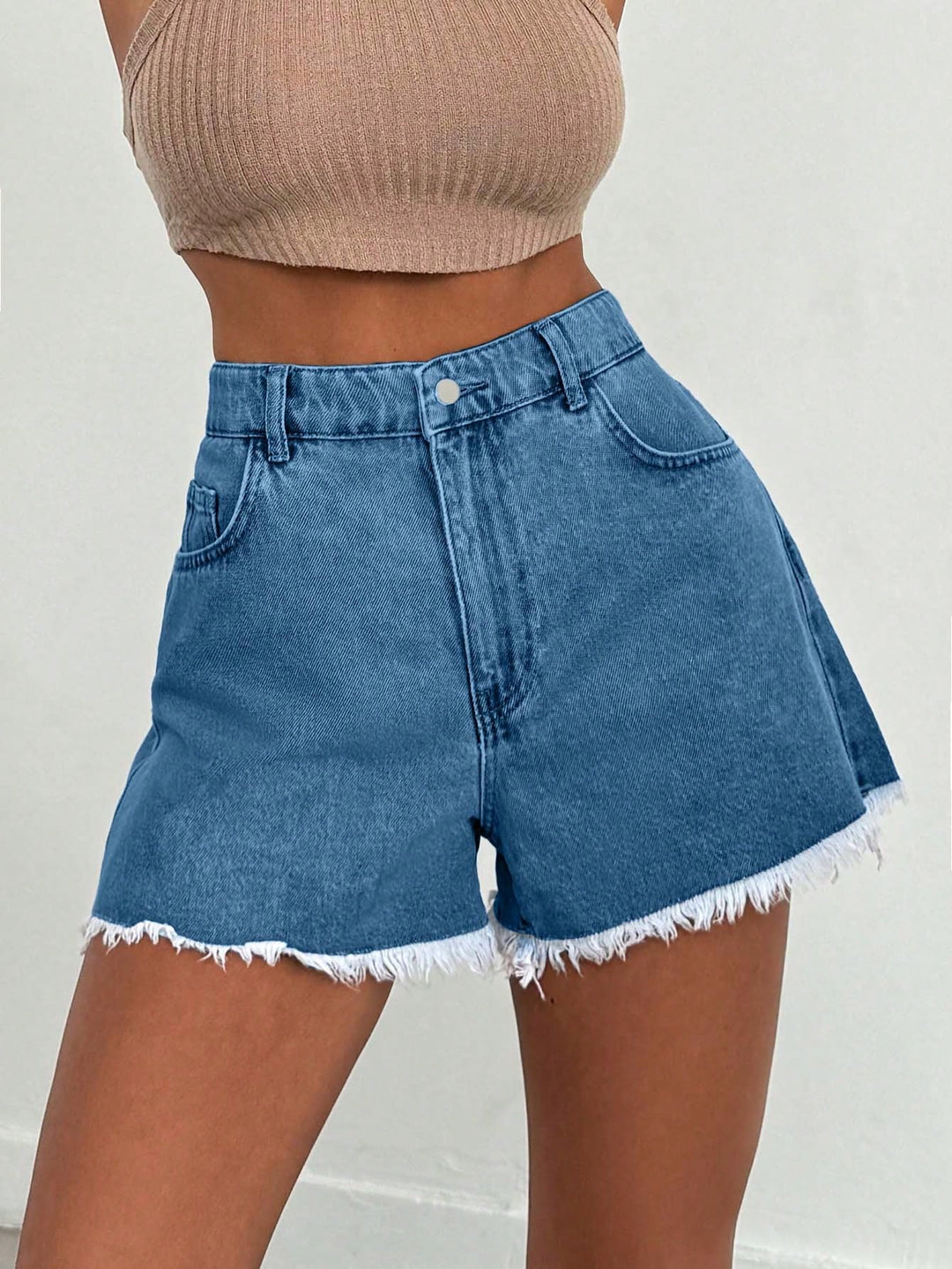 Pantaloni scurți SHEIN, albastru