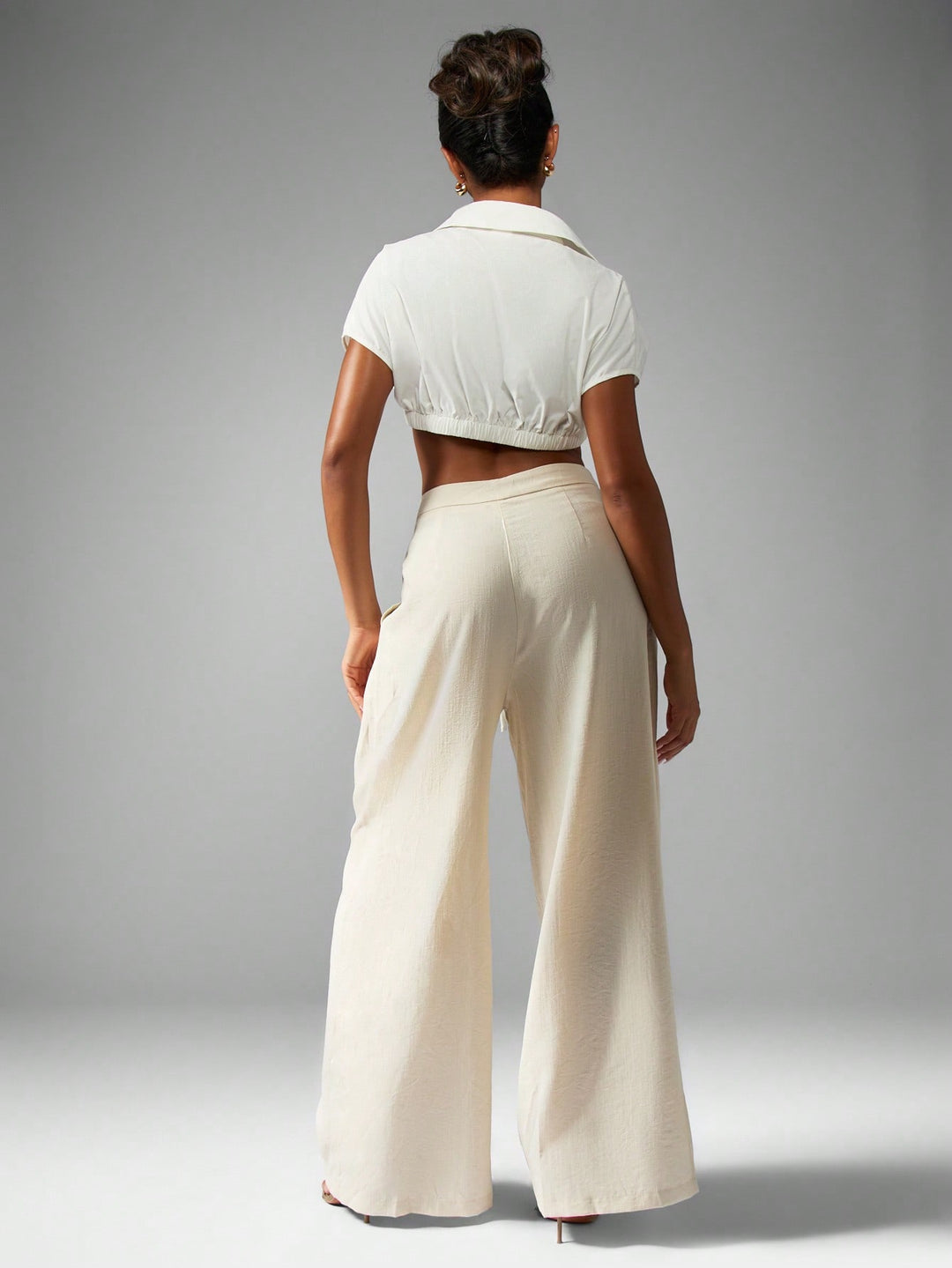 Pantaloni SHEIN, crem