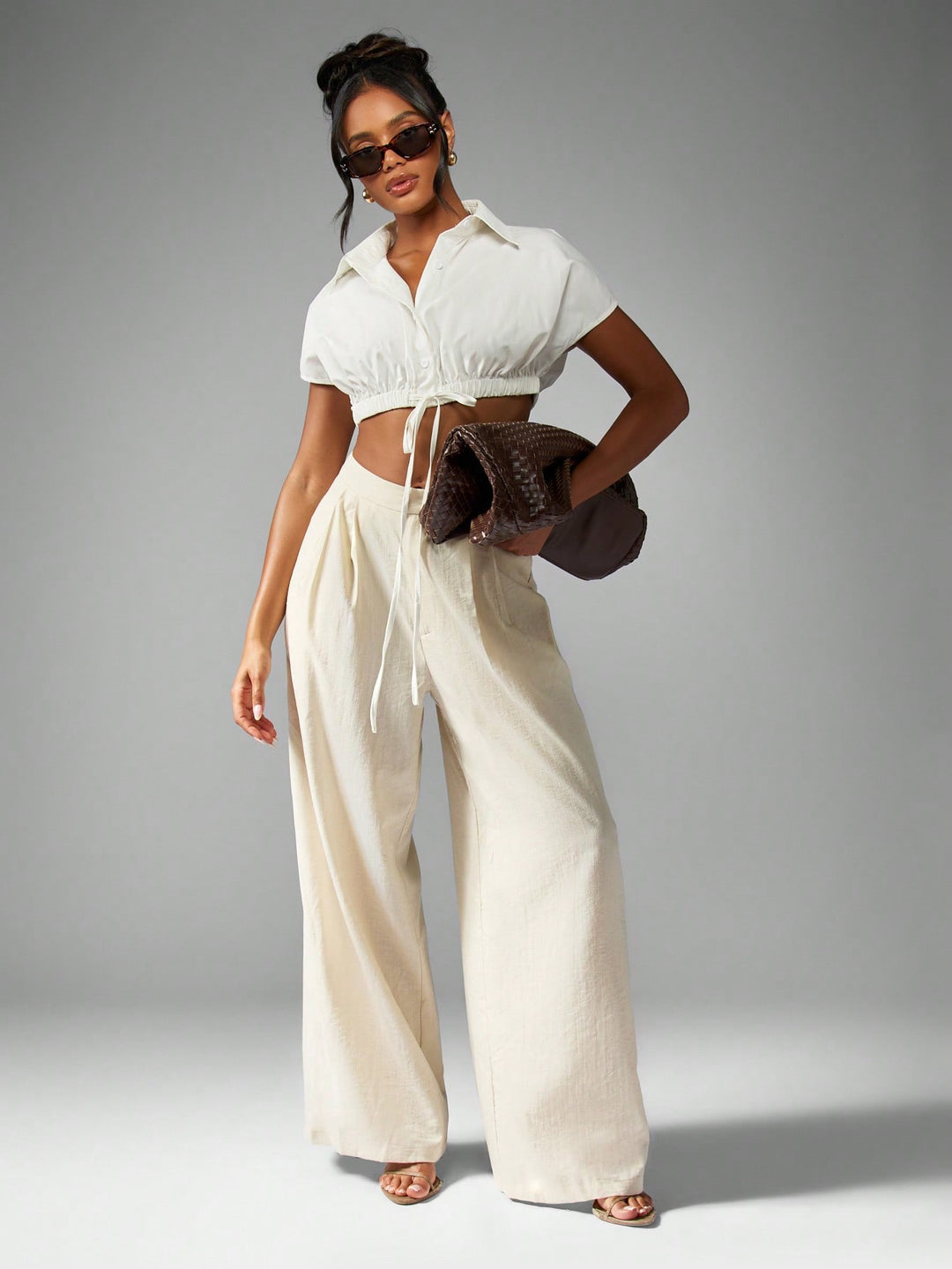 Pantaloni SHEIN, crem