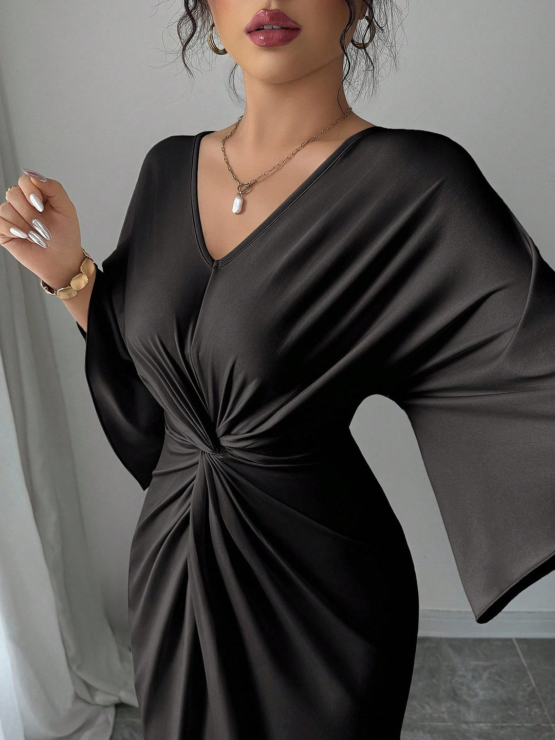 Rochie maxi SHEIN, negru